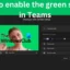 Habilitar el fondo de pantalla verde de Microsoft Teams