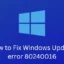 Oplossing – Windows Update-fout 80240016 in Windows 10