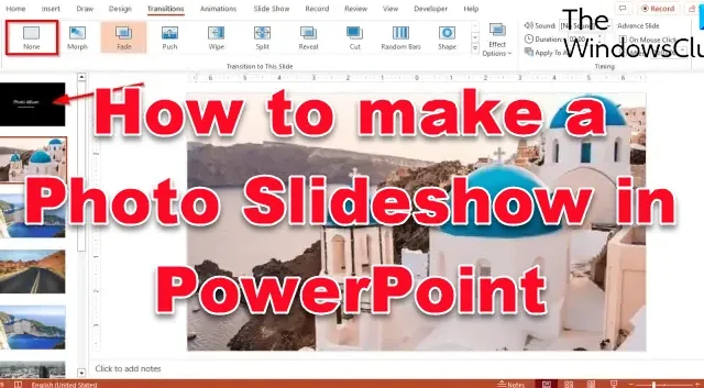 Comment faire un diaporama photo dans PowerPoint