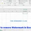 Cómo quitar la marca de agua en la hoja de Excel