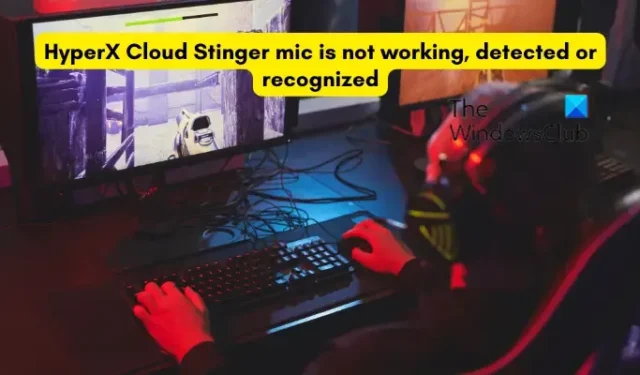 HyperX Cloud Stinger 麥克風無法在 Windows 11 中工作、檢測或識別