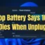 La batería de la computadora portátil dice 100% pero muere cuando se desconecta