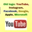Logotipo antigo: YouTube, Instagram, Facebook, Google, Apple, Microsoft