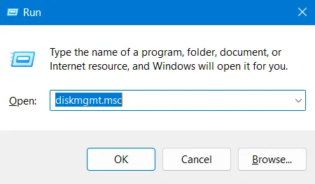 Apri Gestione disco in Windows 11