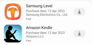 Nuovo download delle app sul telefono Samsung tramite l'app Galaxy Store.