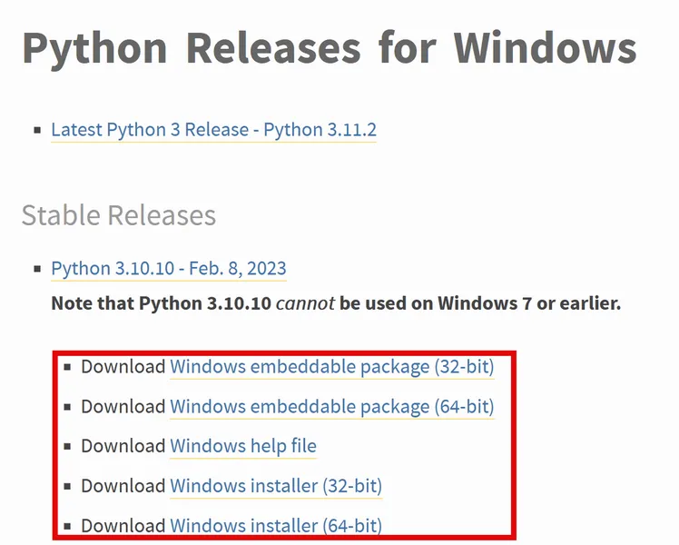 安定拡散 Windows Python ウェブサイト 安定リリース 3 10 1