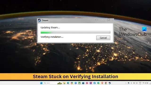 Steam preso ao verificar a instalação [Corrigir]