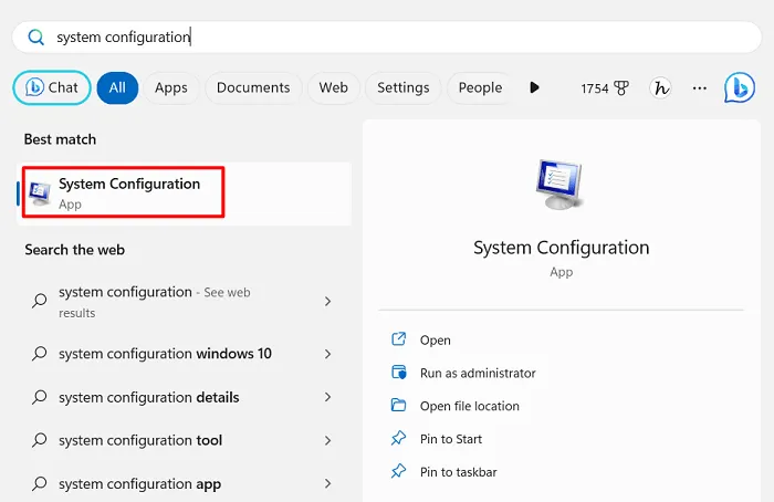 Systemkonfiguration in Windows 11