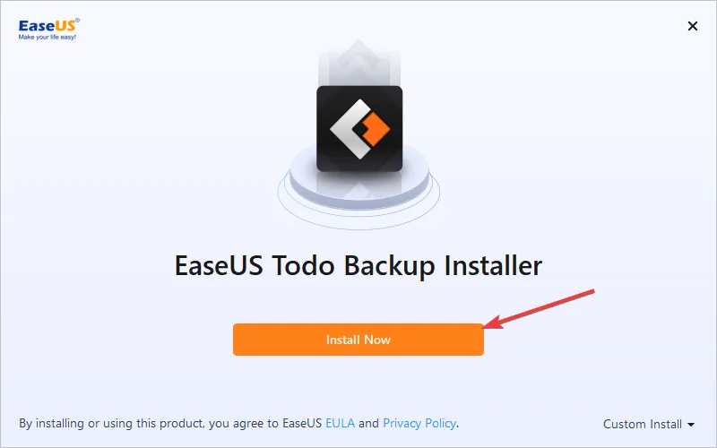 EaseUS Todo Backup Installer maintenant