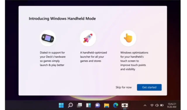 Microsoft は、Steam Deck と同様に、Windows 11 で「ハンドヘルド モード」のゲーム UI を検討しています