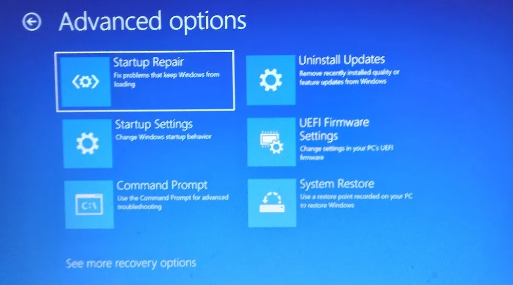 Varie opzioni avanzate nella risoluzione dei problemi in modalità provvisoria per Windows 11.