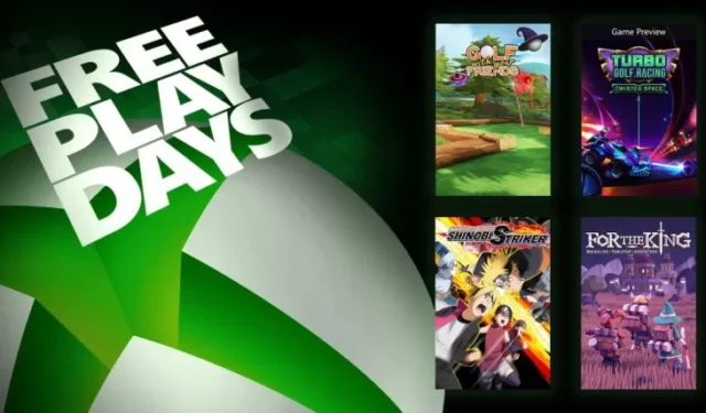 Golfe com seus amigos, For the King e muito mais, participe do Free Play Days neste fim de semana no Xbox