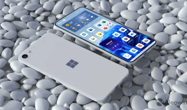 Dit Windows 11 Mobile-concept stelt een modern mobiel besturingssysteem van Microsoft voor