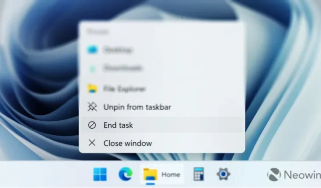 Windows 11 heeft een nieuwe manier om apps te sluiten en processen te beëindigen. U kunt dit als volgt inschakelen