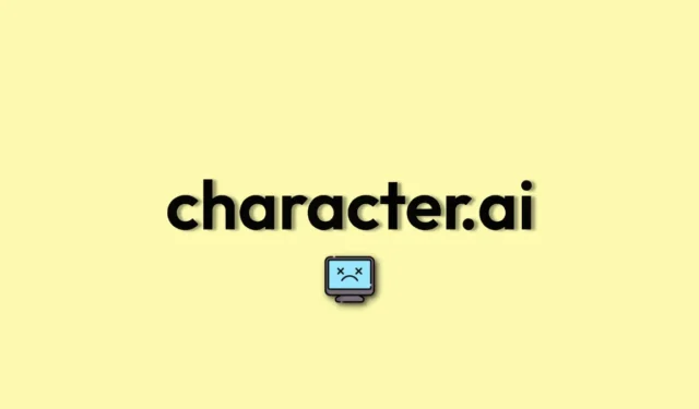 キャラクター AI 500 内部サーバー エラー: 修正方法