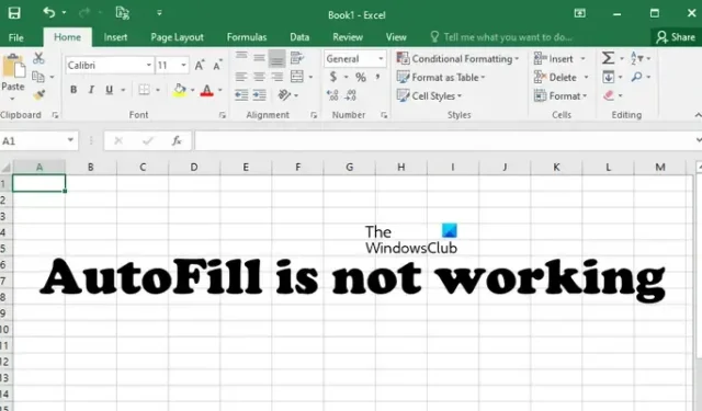 O preenchimento automático não está funcionando no Excel [Corrigir]