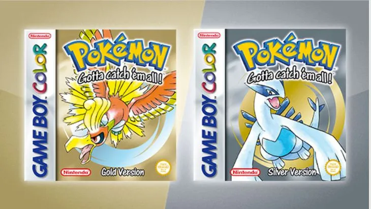 Capas das versões Pokémon Gold e Silver.