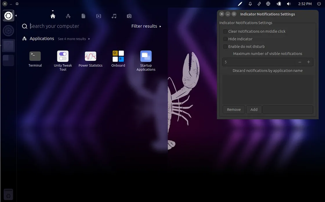Uno screenshot che mostra le nuove funzionalità di Unity7.