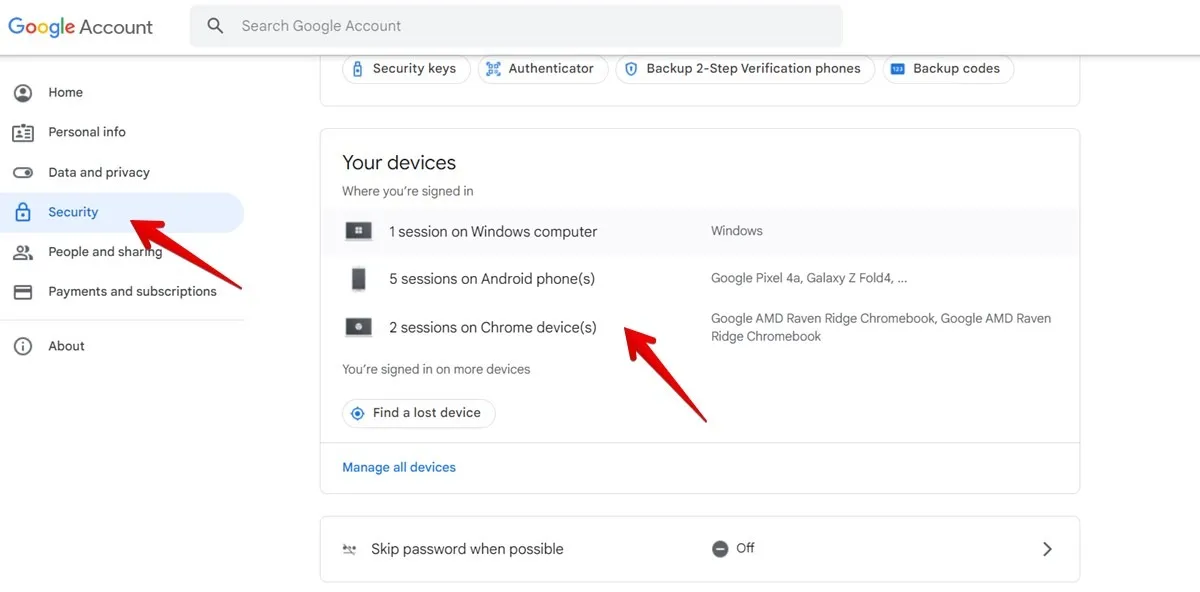Chromebook Segurança do Google