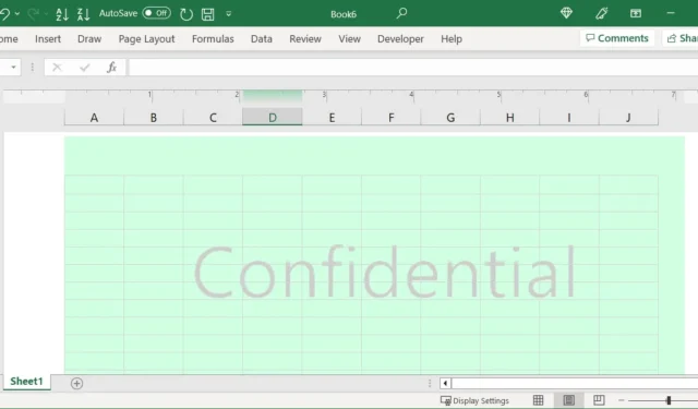 Microsoft Excelで透かしを追加する方法