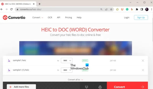 Come convertire HEIC in DOC o DOCX in Windows 11/10?