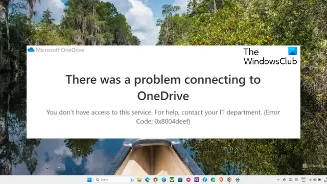 Erro 0x8004deef ao entrar no OneDrive [Corrigir]