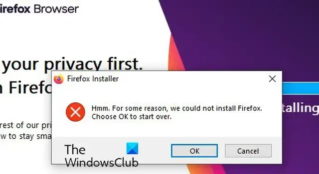 Firefox lässt sich unter Windows 11/10 nicht installieren [Fix]