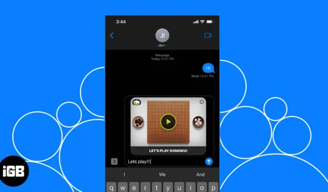 如何在 iOS 16 的 iMessage 上玩五子棋