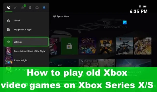Oude Xbox-videogames spelen op Xbox Series X/S