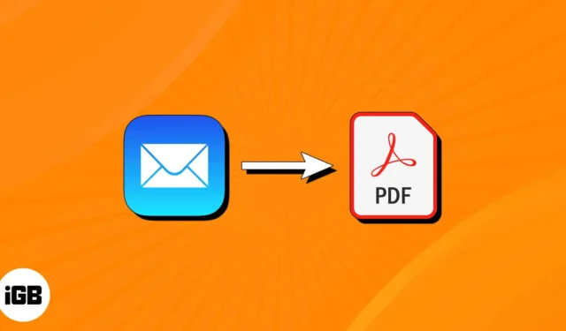 Een e-mail opslaan als pdf op iPhone, iPad en Mac