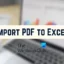 Excel에서 PDF를 가져오는 방법은 무엇입니까?