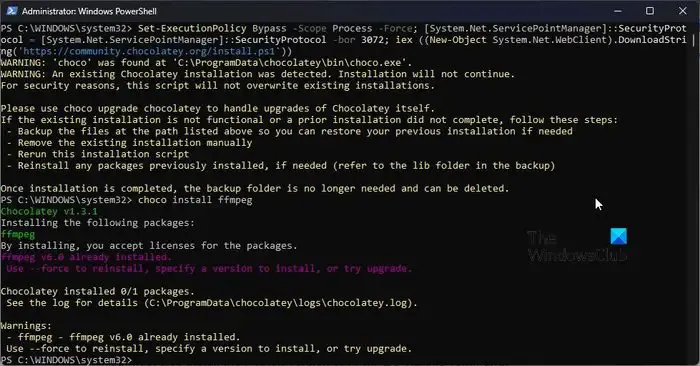 Installer FFMPEG Python PIP3