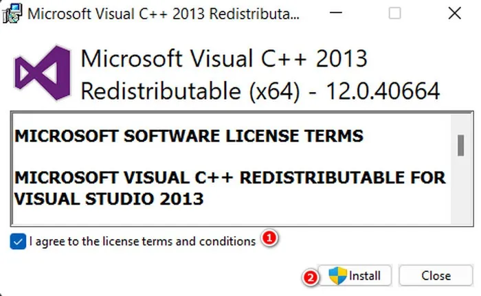 Instalar pacote do Visual C