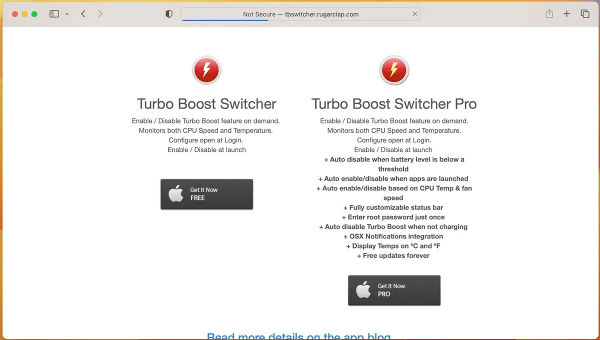 Mac Turbo ターボ ブースト スイッチャーをダウンロード中