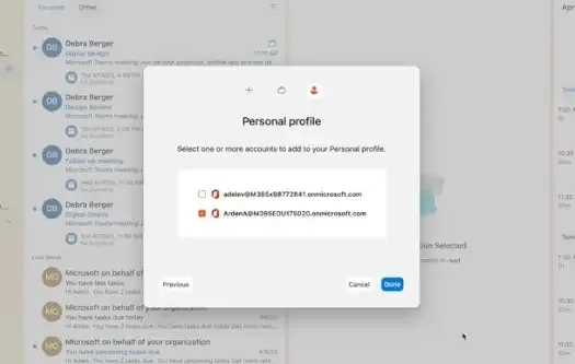 Administración de perfiles e identidades de Outlook en una computadora Apple Mac