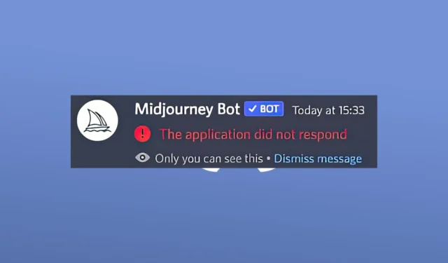 Midjourney-Fehlerbehebung: Die Anwendung hat nicht reagiert