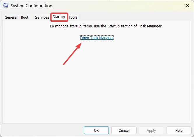 Apri Task Manager
