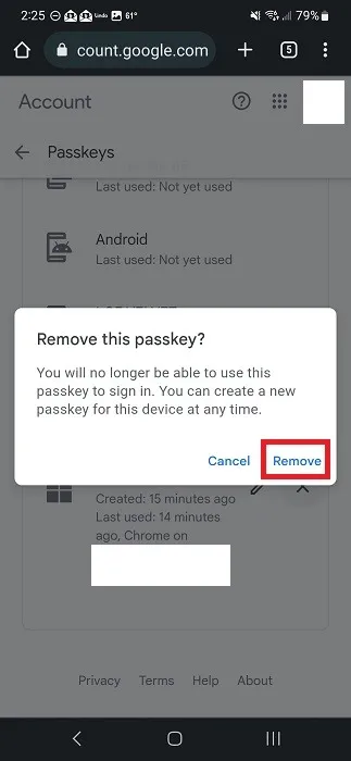 Authentification sans mot de passe Comment créer des clés de passe avec Google Remove