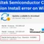Erreur d’installation de l’extension Realtek Semiconductor Corp sous Windows