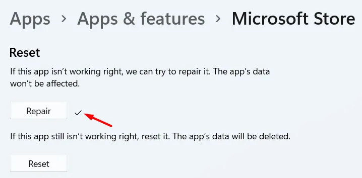 Ripara le app di Windows Store