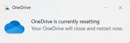 OneDriveをリセットする