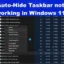 Die automatische Ausblendung der Taskleiste funktioniert unter Windows 11 nicht