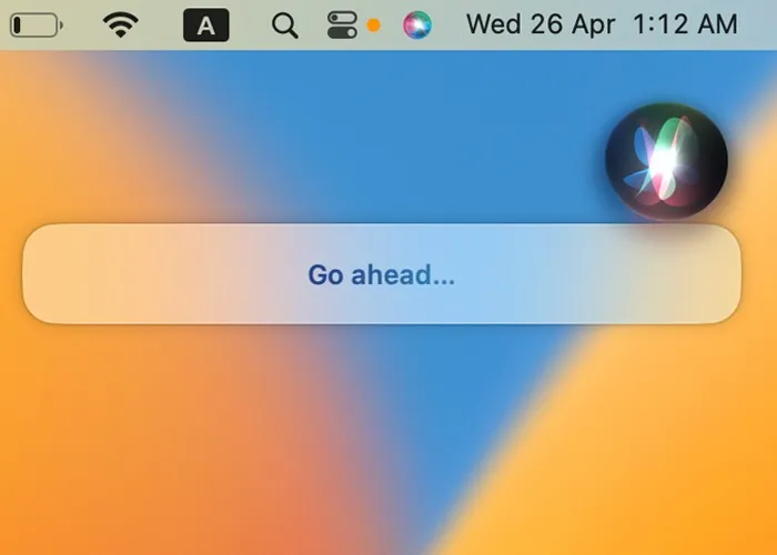 Configuración de alarma en Mac Siri y recordatorios Icono de Siri