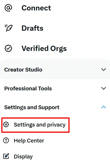 Twitter の設定とプライバシー
