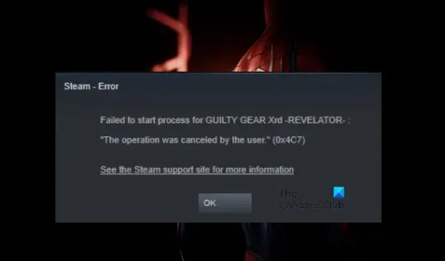 Steam Error 0x4C7, A operação foi cancelada pelo usuário