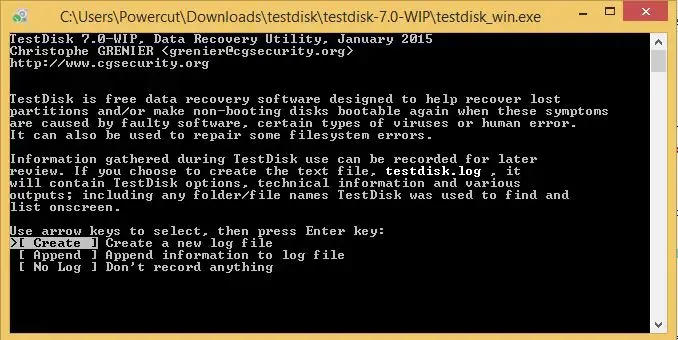 Ripristina partizione - TestDisk