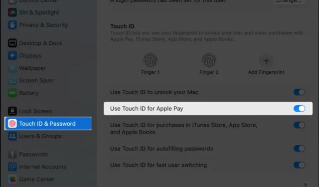 Mac で Apple Pay を使用する方法 (macOS 13 Ventura)