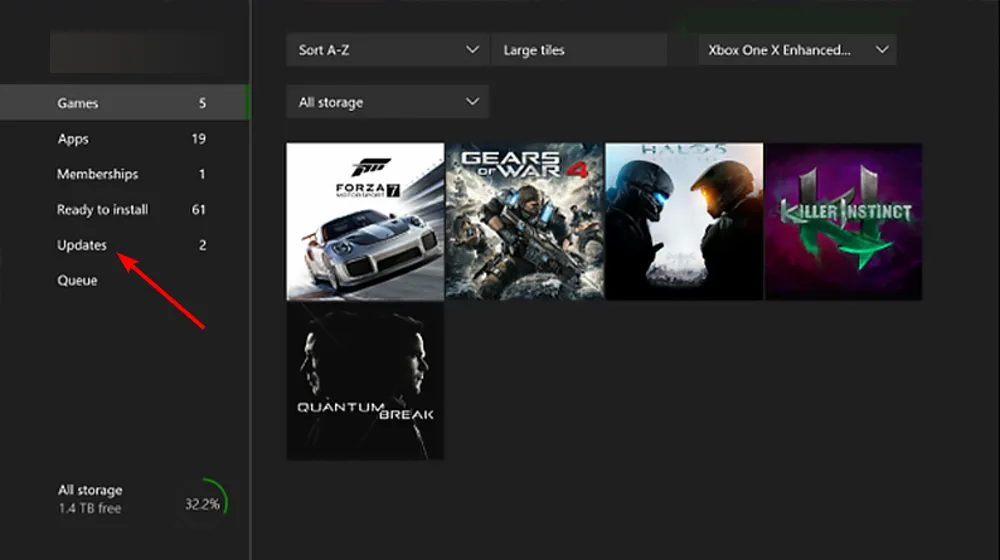 Aktualisiert den Xbox-Fehler 0x87e50007