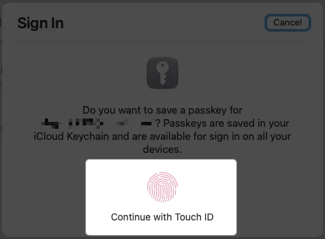 Usa Touch ID per Conitune su Mac