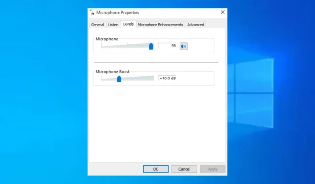 Fix: Windows 10 Microfoonversterking ontbreekt